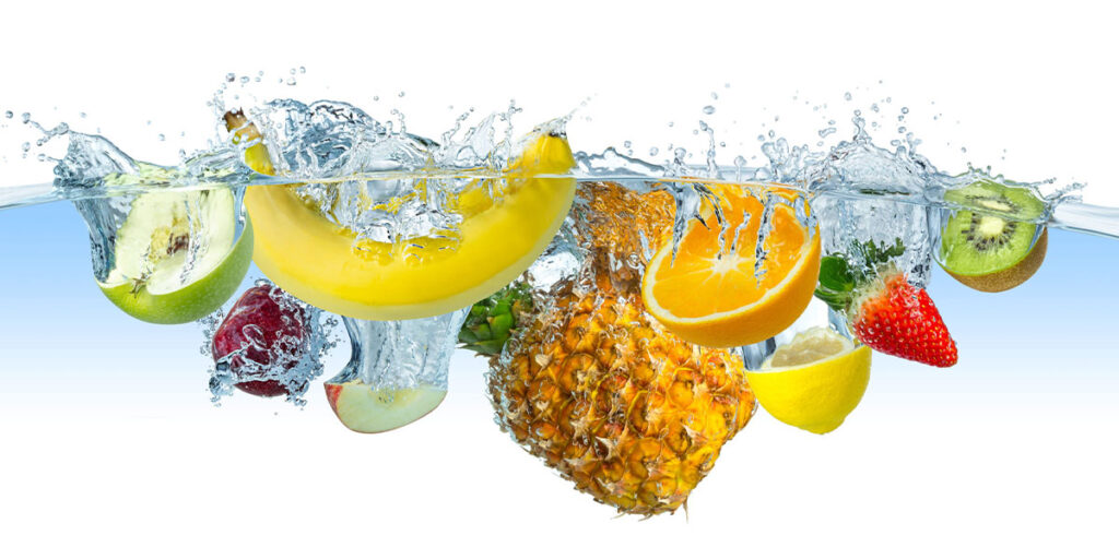 Fruits in water