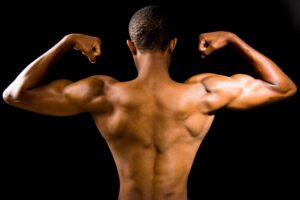 man-flexing