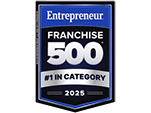 #1 in category 2025 franchise 500 award badge