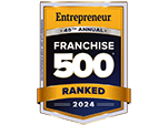 Ranked 2024 franchise 500 award badge