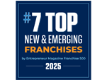#17 top new and emerging franchises award badge